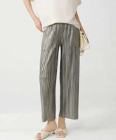 Luxurious Plissé Wide-Leg Trouser